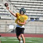 Baylen Erdmann makes a pass during practice for Auburn. Photo by Ben Ray/Sound Publishing
