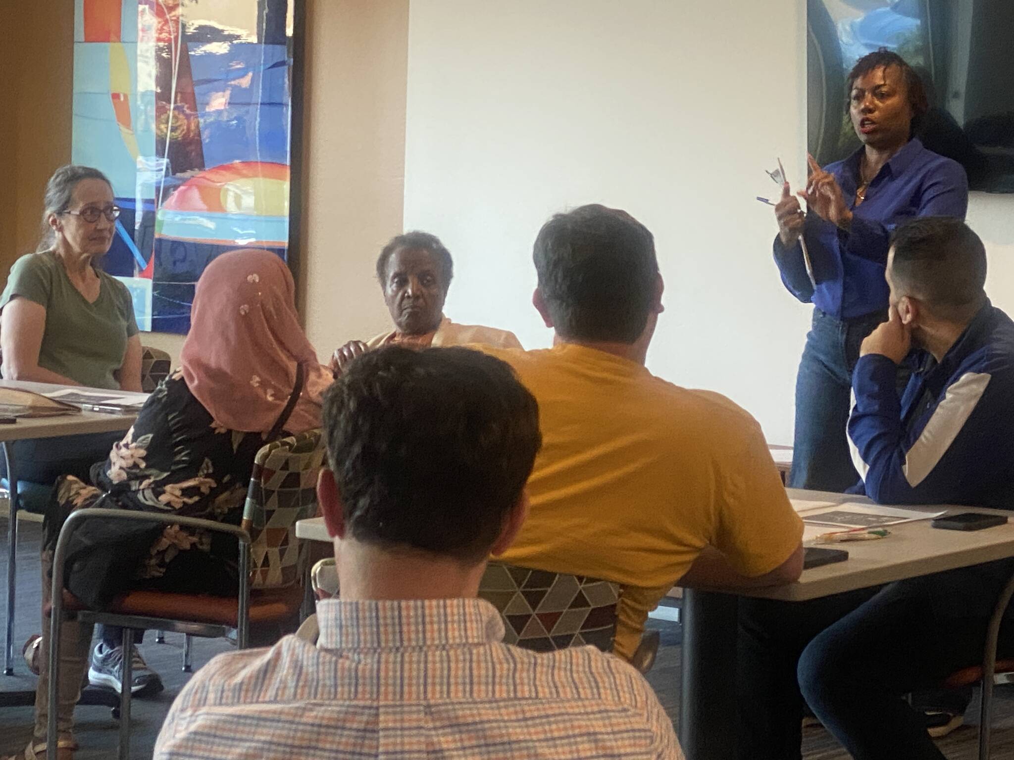 Zenovia Harris, the Chief Executive Officer for the Kent Chamber of Commerce, at the roundtable. Photo by Mariah Hill/For the Reporter