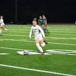 Jenae Stephenson of Kentridge dribbles the ball down the field for the Chargers. Ben Ray / The Reporter