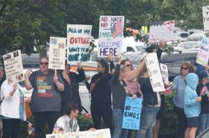 People rally June 14 in Covington during the first No Kings protest against the Trump administration. FILE PHOTO, Kent Reporter