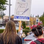Attendees had plenty of messages for the Trump administration. COURTESY PHOTO, Indivisible Covington