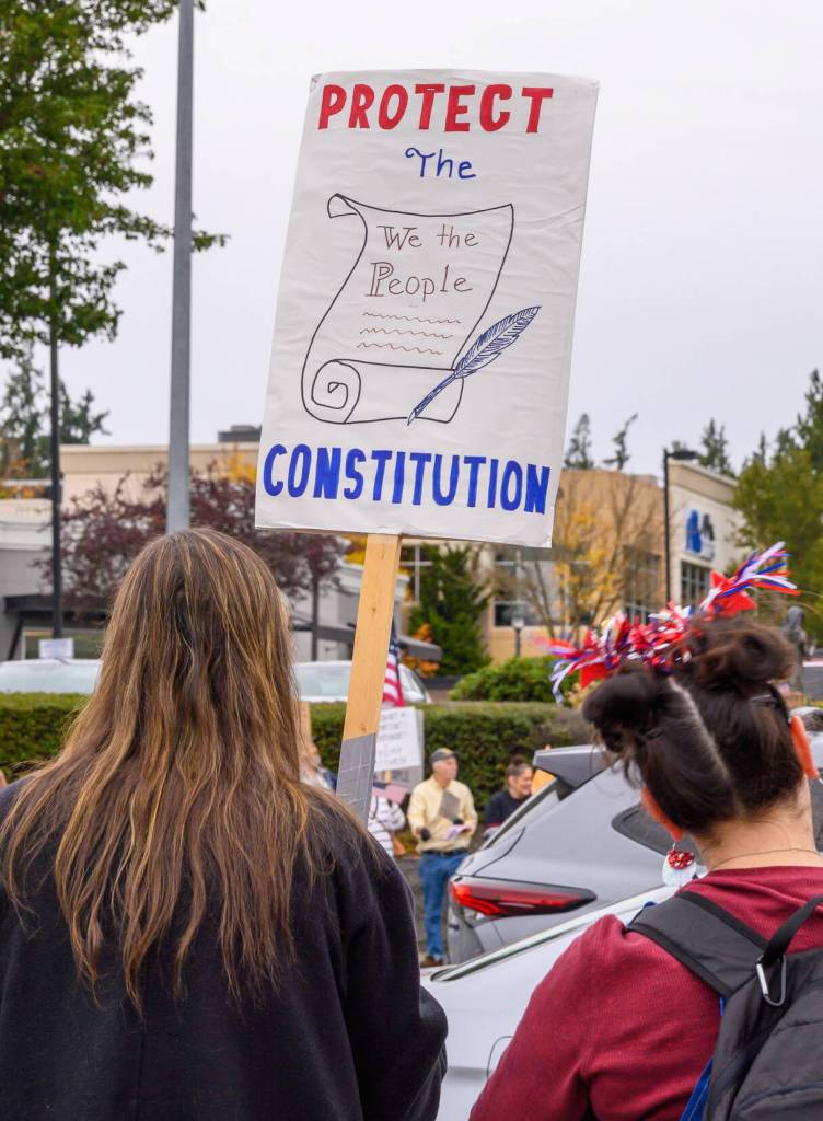 Attendees had plenty of messages for the Trump administration. COURTESY PHOTO, Indivisible Covington