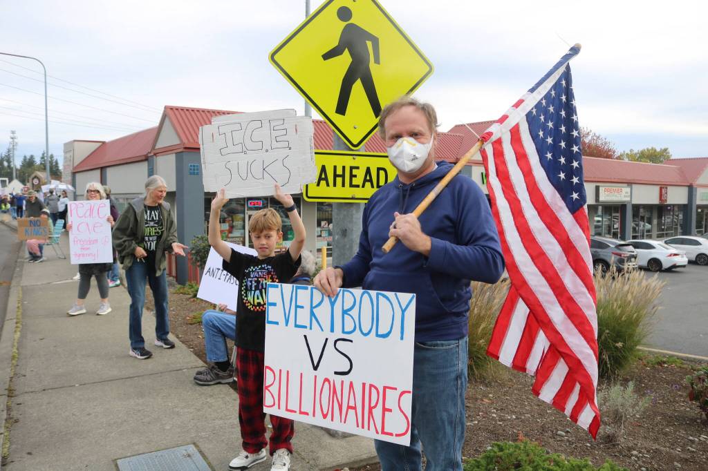 Fairwood protesters. Photo by Bailey Jo Josie/Sound Publishing.