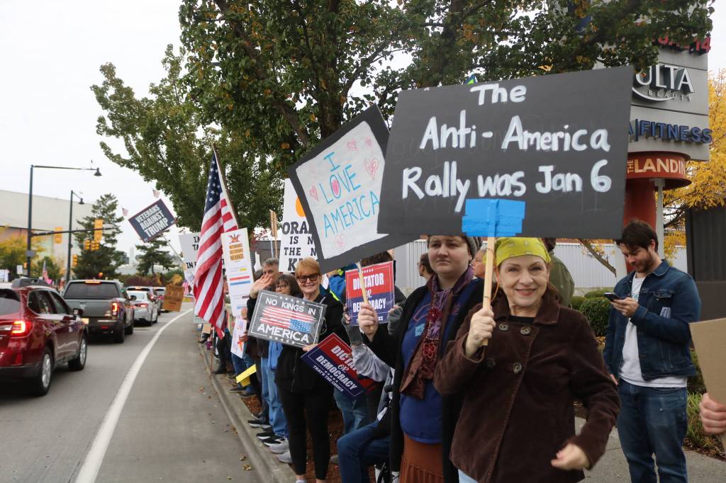 Renton Landing protest. Photo by Bailey Jo Josie/Sound Publishing.