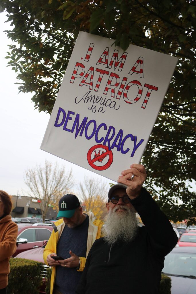 Renton Landing protest. Photo by Bailey Jo Josie/Sound Publishing.