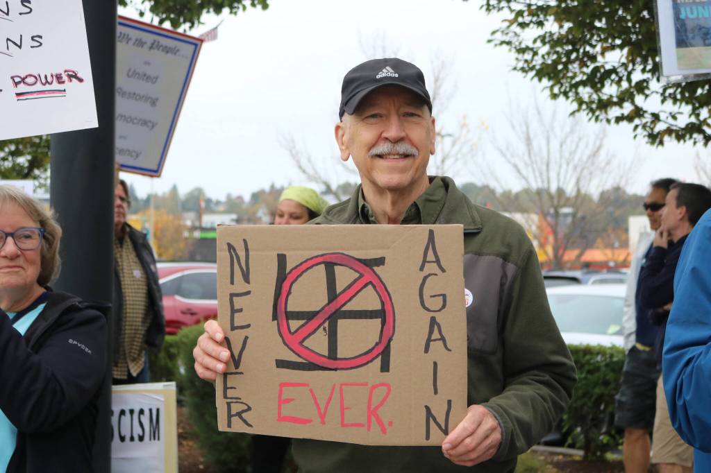 Renton Landing protest. Photo by Bailey Jo Josie/Sound Publishing.