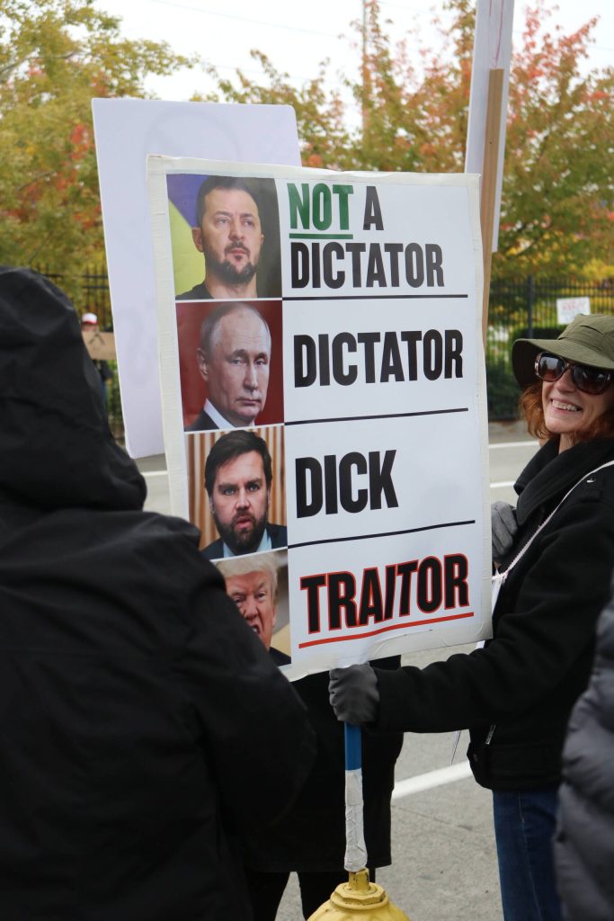 Renton Landing protest. Photo by Bailey Jo Josie/Sound Publishing.