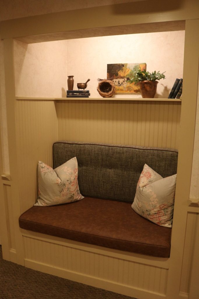 The halls and alcoves of Weatherly Inn have many comfortable spaces to sit for residents. Photo by Bailey Jo Josie/Sound Publishing.