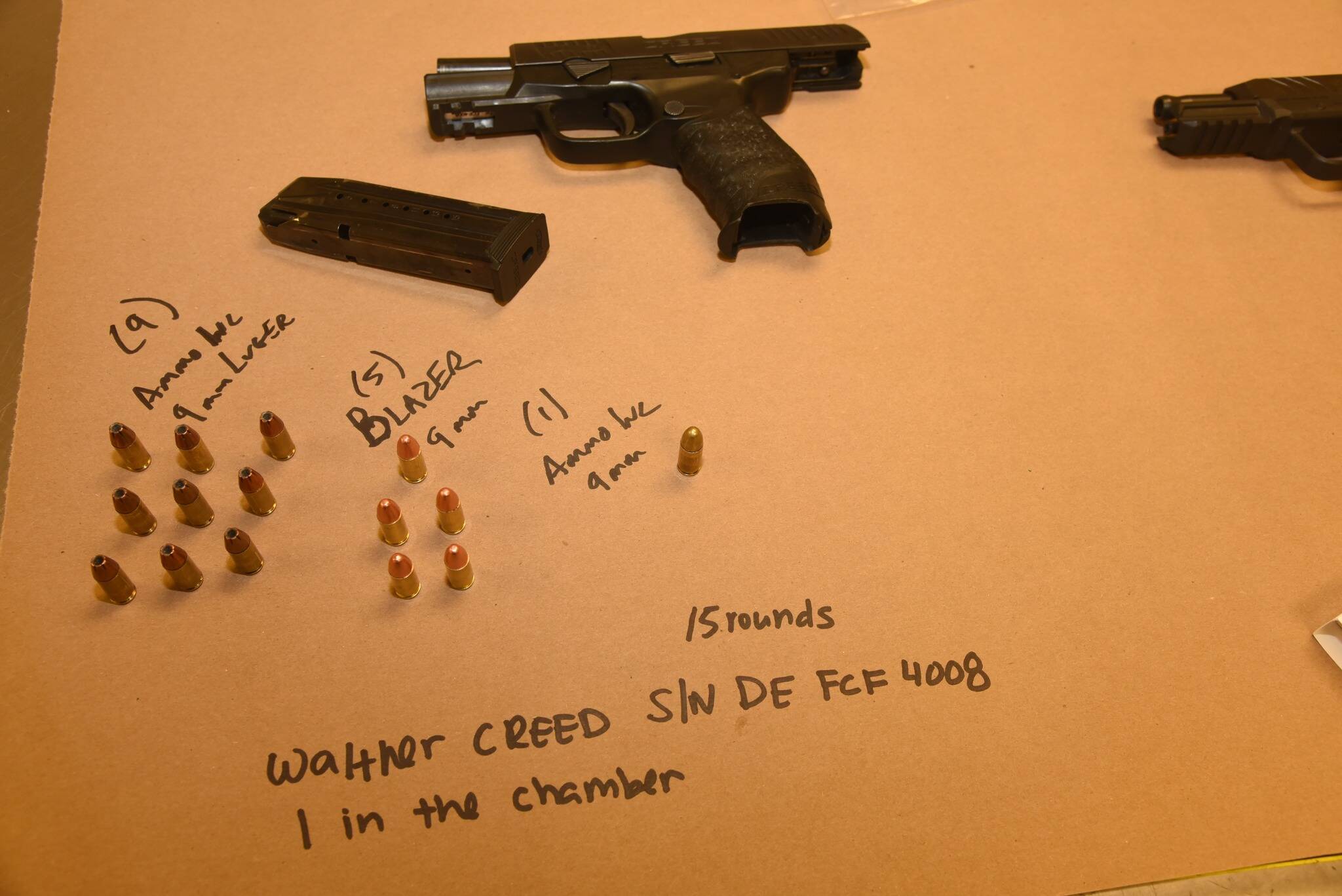 Photos of one of the firearms retrieved during the arrest. Courtesy of Renton Police Department