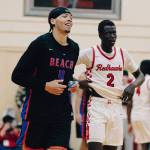 Tyran Stokes (left) and Sudan Luok (right) stand beside each other as Renton took on Rainier Beach. Photo by VonRico ONeal /@Ricosuavejr