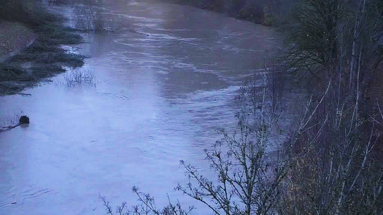The Green River in Kent on Dec. 11 where it flows under the bridge along Veterans Drive (aka South 228th Street). COURTESY IMAGE, City of Kent
