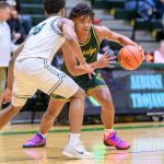 Jaylen Keowla drives to the basket for Kentridge. Photo provided by Dee Torres.