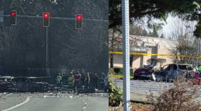Photos courtesy of Shelby Goodwin.
Photos of the crash from different angles.