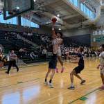 Gio Moimoi attempts a floater against Olympia. Nathan Hyun / For the Reporter