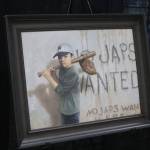 A painting by Chris Hopkins depicts incarceration from a childs perspective, balancing recreation and the experience of racism during WWII. Photo by Bailey Jo Josie/Sound Publishing