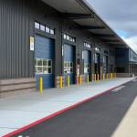 Large garage bays allow for public works to clean and store their oversized vehicles like their vactor trucks. Photo by Drew Dotson/Sound Publishing