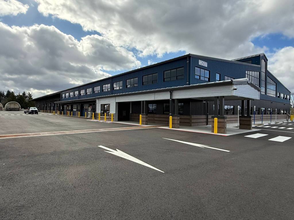 The 83,000-square-foot Kent East Hill Operations Center building is nearing completion. Photo by Drew Dotson/Sound Publishing