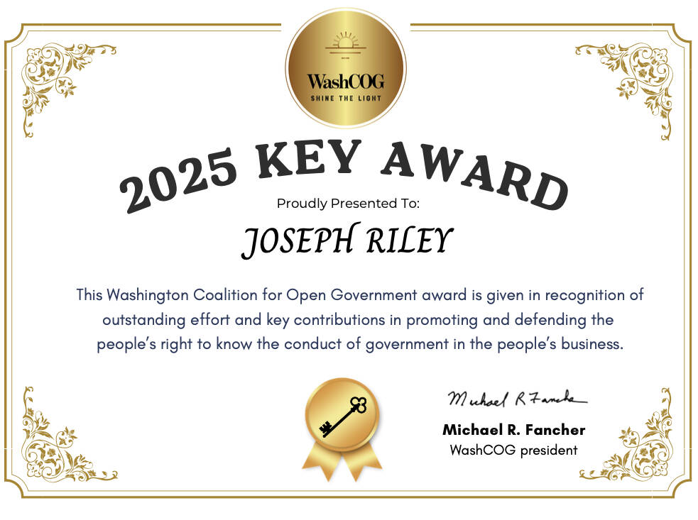 Joe Rileys Key Award. COURTESY IMAGE