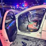 Kent Police stopped this vehicle after a pursuit early Monday morning, March 23 up the West Hill. COURTESY PHOTO, Kent Police