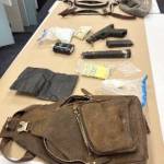Several of the items reportedly found after Kent Police arrested a Kent man March 23 on several charges following a pursuit. COURTESY PHOTO, Kent Police