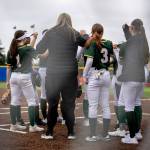 Kentridge team huddles before heading out to the field. Photo provided by Eric Todd / @ETDPI