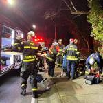 Puget Sound Fire responds to a vehicle down an embankment Saturday evening, March 28 along Reiten Road in Kent. COURTESY PHOTO, Kent Police