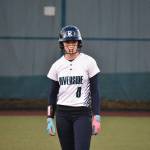 Sloan Cross stands on second after her double scored the go-ahead run. Ben Ray / The Reporter