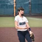 Kylee Curtis pitches for Auburn Riverside. Ben Ray / The Reporter