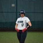 Olivia Olson stands on second base following a double. Ben Ray / The Reporter