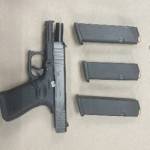 A gun reportedly found on a man officers pulled over on an electric bike. COURTESY PHOTO, Kent Police