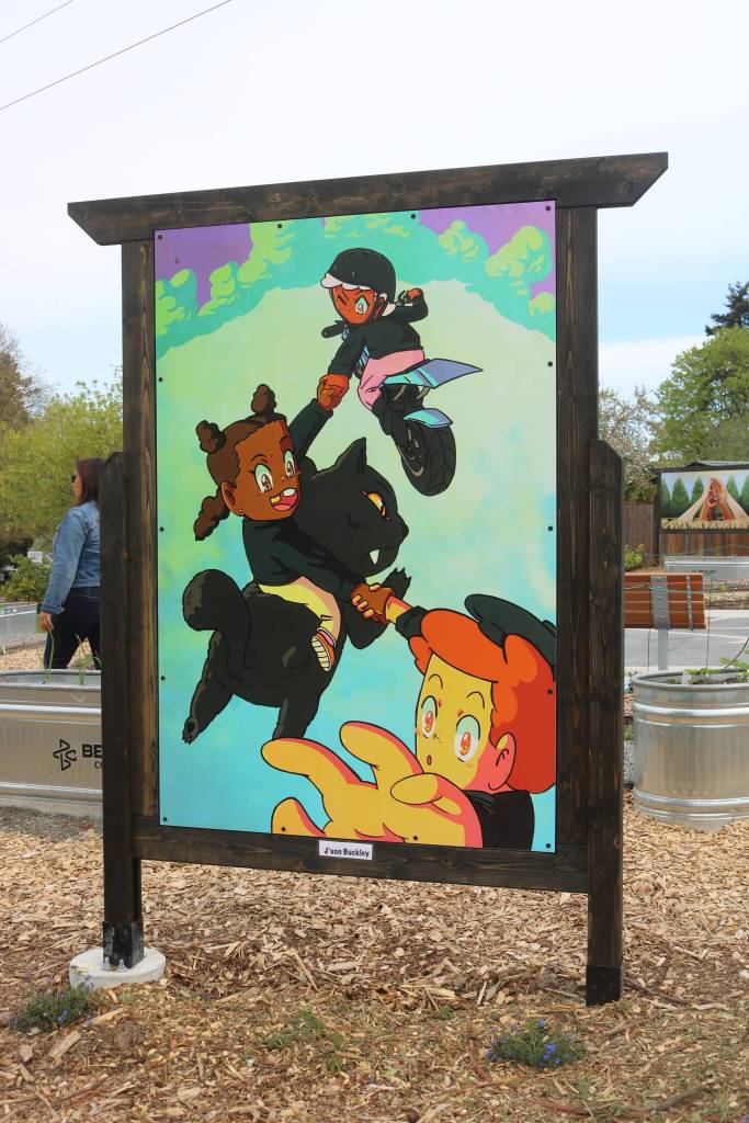 Photo by Bailey Jo Josie/Sound Publishing
Art mural by JVon Buckley.