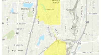 Map courtesy of city documents
Two areas are being studied for potential annexation, labeled here as Lakeland North and Lakeland South.