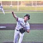 Matthew Ledbetter lets a pitch go against Auburn Mountainview. Ben Ray / The Reporter