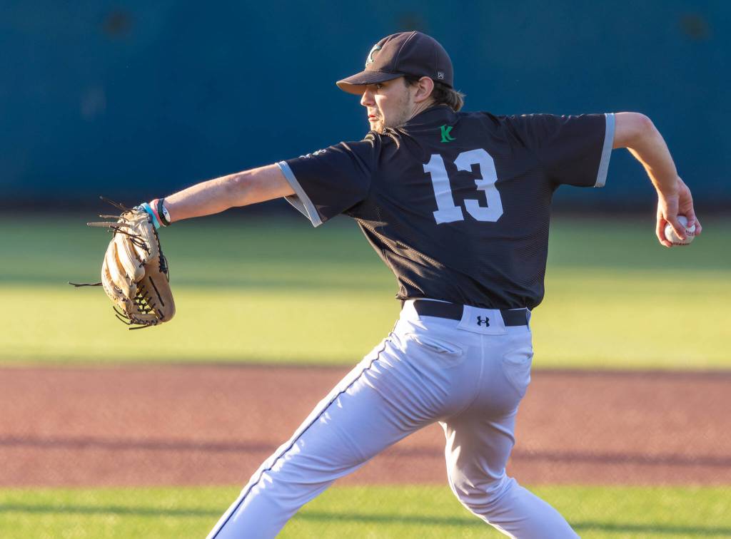 Alex Alstrom on the mound for Kentwood. Photo provided by Robby Mullikin.