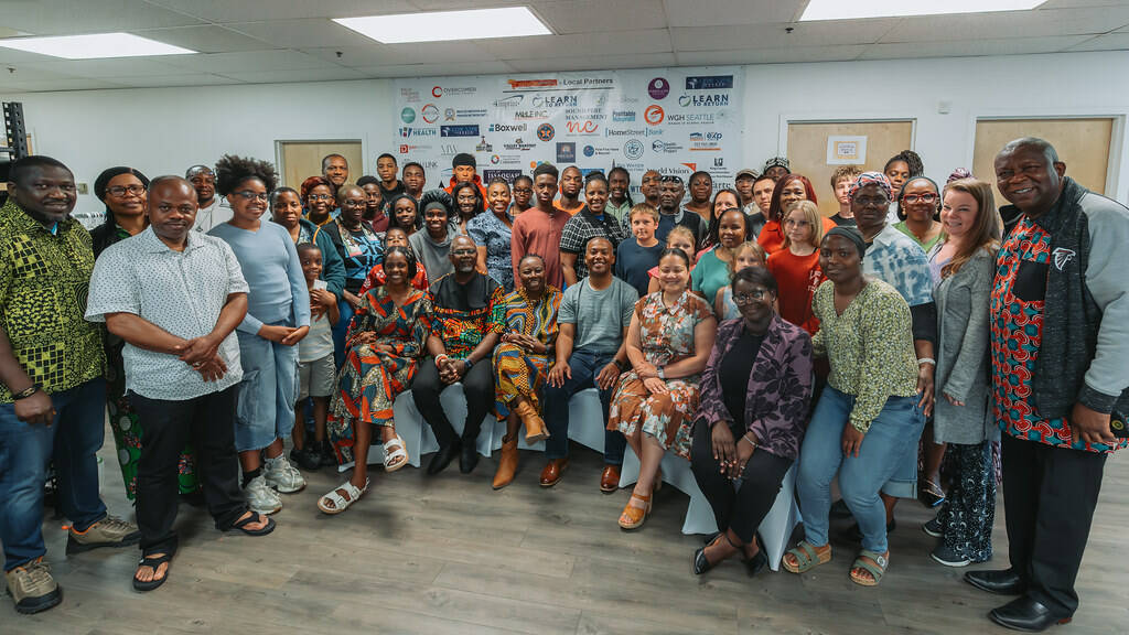 Mission Africa staff and contractors and participants in their digital navigation program celebrate their new knowledge in the summer of 2025. Courtesy photo
