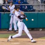 Matthew Ledbetter hits the game winning single. Photo provided by Robby Mullikin.
