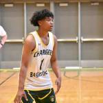 Jaylen Keowla dribbles the basketball for Kentridge. Ben Ray / The Reporter