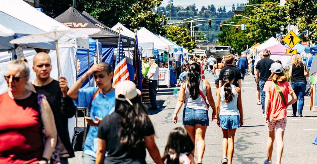 People check out the many vendor displays during Kent Cornucopia Days July 10-12. COURTESY PHOTO, City of Kent