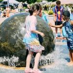 Town Square Plaza attracts kids with its water feature during Kent Cornucopia Days. COURTESY PHOTO, City of Kent