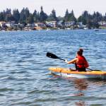 A new rental program at Lake Meridian Park allows people to enjoy a ride in a kayak. COURTESY PHOTO, City of Kent